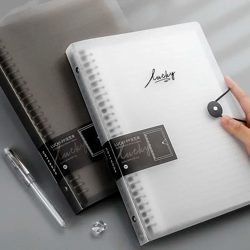 2023 Diary A5 B5 A4 Transparent Loose Leaf Binder Notebook Inner Core Cover Note Book Journal Planner Office Stationery Supplies - Slobuy