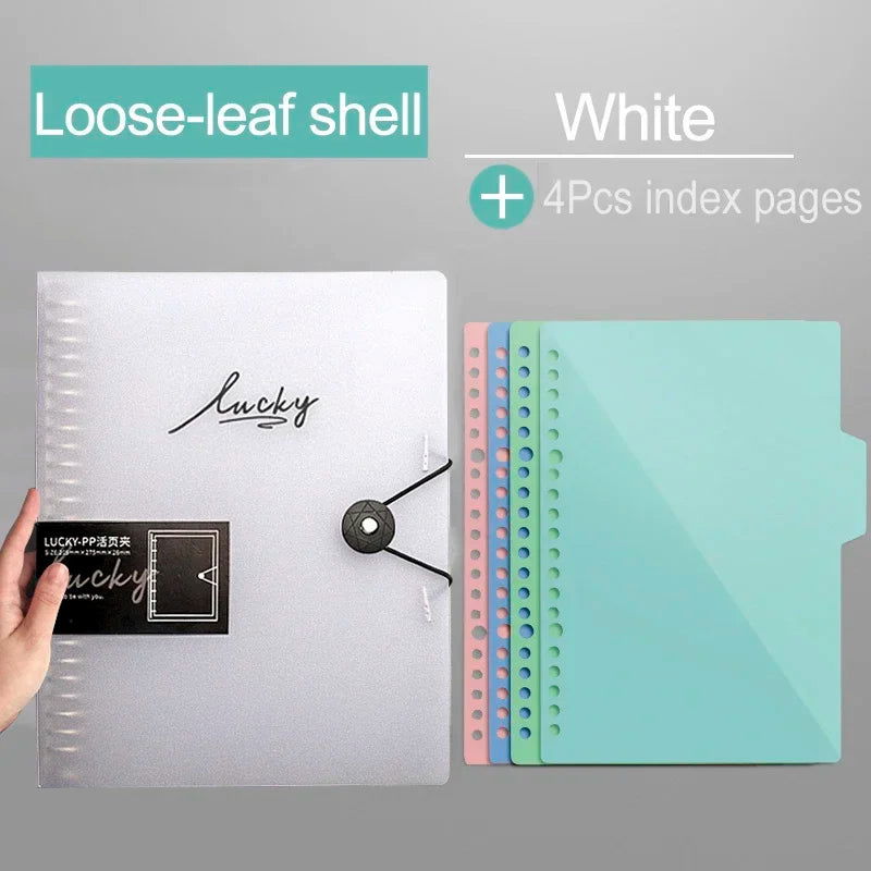2023 Diary A5 B5 A4 Transparent Loose Leaf Binder Notebook Inner Core Cover Note Book Journal Planner Office Stationery Supplies - Slobuy