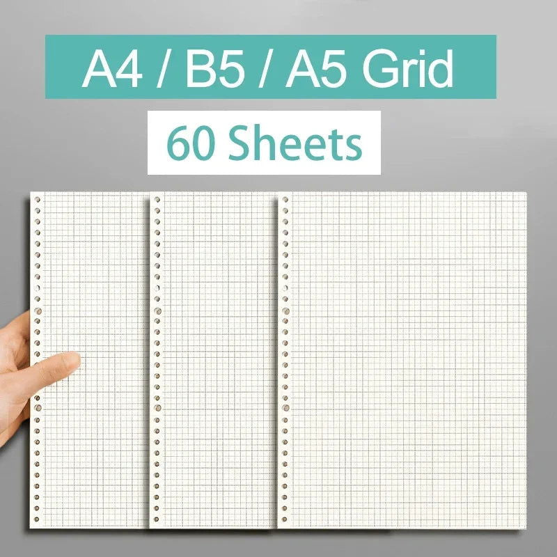 2023 Diary A5 B5 A4 Transparent Loose Leaf Binder Notebook Inner Core Cover Note Book Journal Planner Office Stationery Supplies - Slobuy