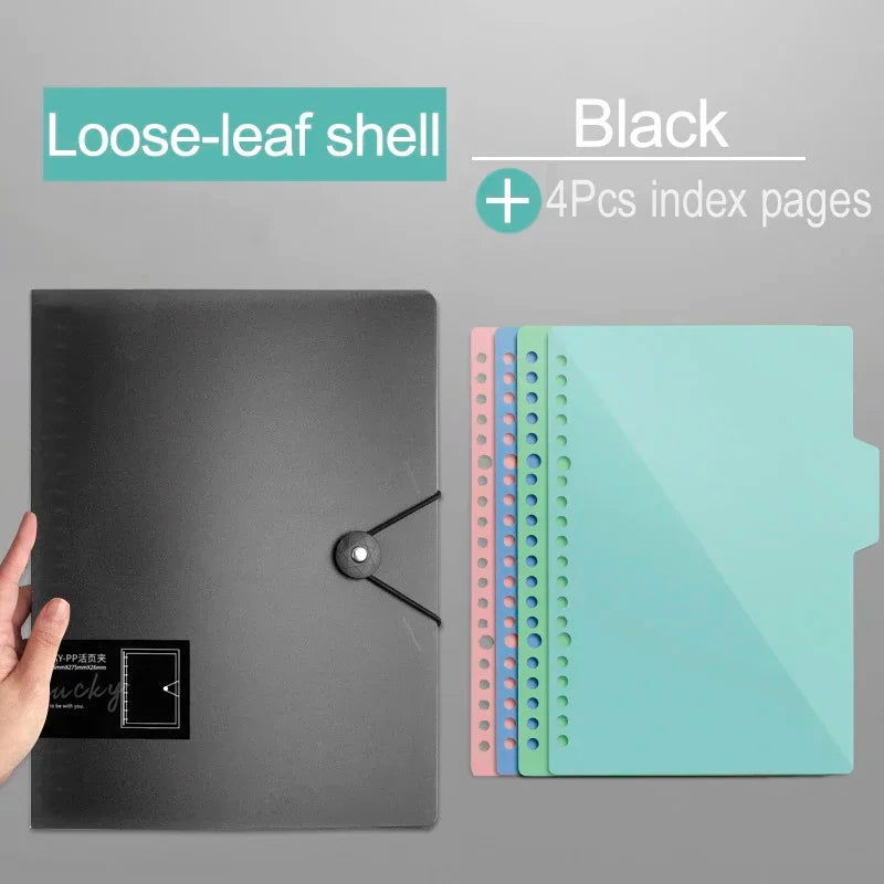 2023 Diary A5 B5 A4 Transparent Loose Leaf Binder Notebook Inner Core Cover Note Book Journal Planner Office Stationery Supplies - Slobuy