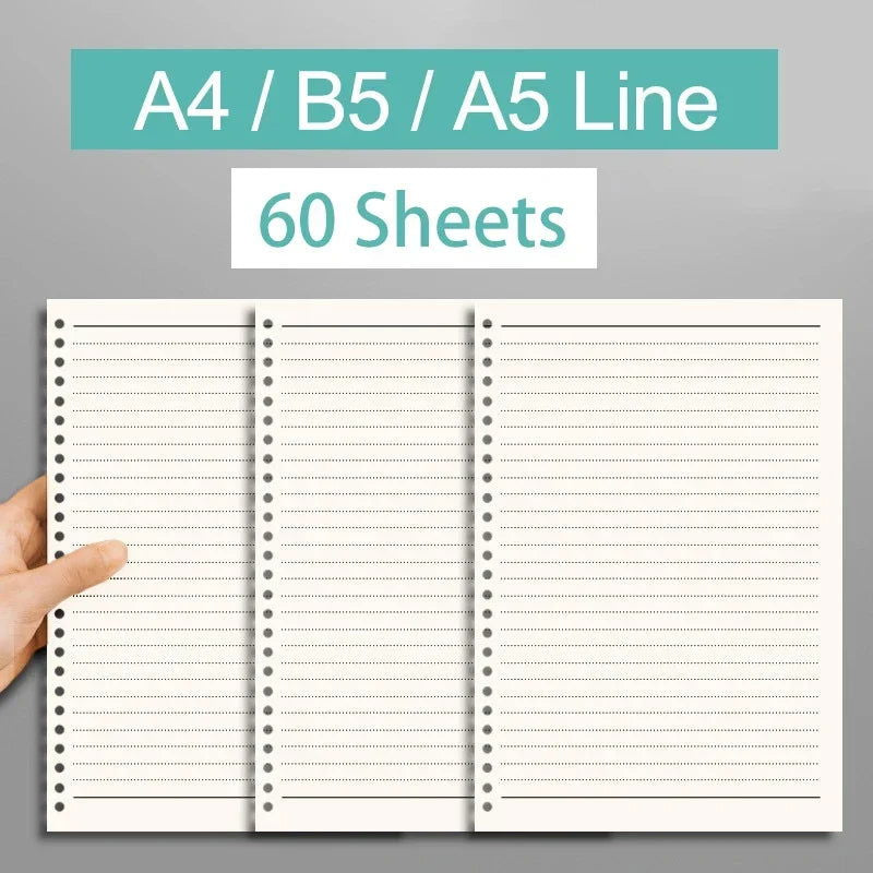2023 Diary A5 B5 A4 Transparent Loose Leaf Binder Notebook Inner Core Cover Note Book Journal Planner Office Stationery Supplies - Slobuy