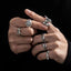 2023 Gothic Skeleton Unisex Ring Set Punk Grunge Butterfly Frog Woman Man Jewelry Hip Hop Party Street Ring Accessories New Gift - Slobuy