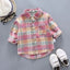 2023 Korean Fashion Children Tops Boys Buffalo Plaid Flannel Shirt Baby Casual Shirt Outerwear Clothes Autumn Girls Blouses 0-5T - Slobuy