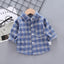 2023 Korean Fashion Children Tops Boys Buffalo Plaid Flannel Shirt Baby Casual Shirt Outerwear Clothes Autumn Girls Blouses 0-5T - Slobuy