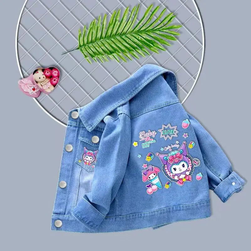 2023 New Baby Boys Girls Denim Mickey Minnie Mouse Jacket Coat Spring Autumn Children Outerwear Kids Cotton Clothes for 2-9 Year - Slobuy