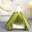 2023 New Dog Teepee Tent Stylish, Soft, Cozy Bed with Thick Plush Pad Washable Cat Houses Puppy Beds for Small Medium Dog Cats - Slobuy