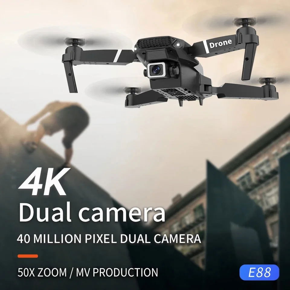 2023 New E88 Pro WIFI FPV Drone Wide Angle HD 4K 1080P Camera Altitude Holding RC Foldable Quadcopter Dron Helicopter Kids Toy G - Slobuy