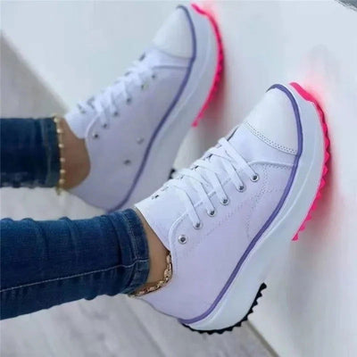 2023 New Fashion Summer Women Casual Shoes Plus Size Sneakers For Women Platform Sport Shoes Female Lace up Tennis Shoes Size 43 - Slobuy