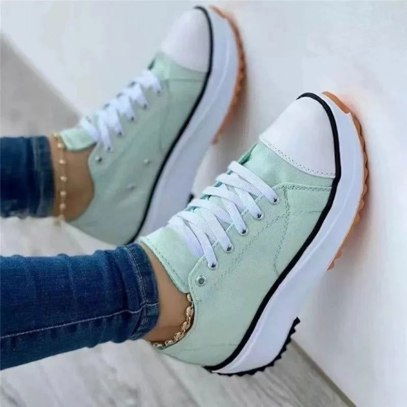 2023 New Fashion Summer Women Casual Shoes Plus Size Sneakers For Women Platform Sport Shoes Female Lace up Tennis Shoes Size 43 - Slobuy