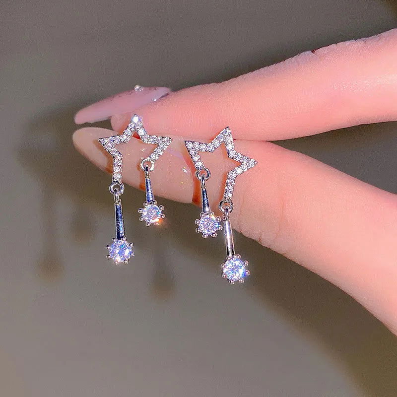2023 New French Elegant Gold Color Bean Spliced Flat Pearl Earrings for Korean Fashion Jewelry Party Women's Sweet Accessories - Slobuy