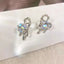 2023 New French Elegant Gold Color Bean Spliced Flat Pearl Earrings for Korean Fashion Jewelry Party Women's Sweet Accessories - Slobuy