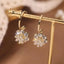 2023 New French Elegant Gold Color Bean Spliced Flat Pearl Earrings for Korean Fashion Jewelry Party Women's Sweet Accessories - Slobuy
