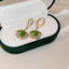 2023 New French Elegant Gold Color Bean Spliced Flat Pearl Earrings for Korean Fashion Jewelry Party Women's Sweet Accessories - Slobuy