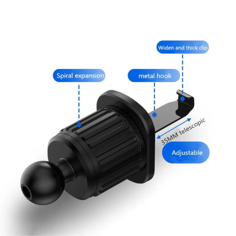 2023 New Gravity Car Phone Holder Air Vent Hook Phone Mount 360-Degree Rotation Smart Phone Holder for Car One-Hand Placement - Slobuy