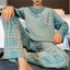 2023 New Pajamas Sets For Men'S Autumn Winter Long Sleeve Round Neck Tops And Pants Print Pyjamas Nightgown Sleepwear Homewear - Slobuy