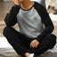 2023 New Pajamas Sets For Men'S Autumn Winter Long Sleeve Round Neck Tops And Pants Print Pyjamas Nightgown Sleepwear Homewear - Slobuy