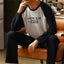2023 New Pajamas Sets For Men'S Autumn Winter Long Sleeve Round Neck Tops And Pants Print Pyjamas Nightgown Sleepwear Homewear - Slobuy