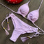 2023 New Sexy Triangle Bathing Suit for Women Brazilian Bikinis Halter Swimwear Push Up Swimsuit Metal Chain Beach Bikini Set - Slobuy
