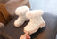 2023 New Solid Color Britain Style Girls Casual Boots Plush Winter Soft Baby Boys Short Boots Kids Shoes Children Drop Shipping - Slobuy