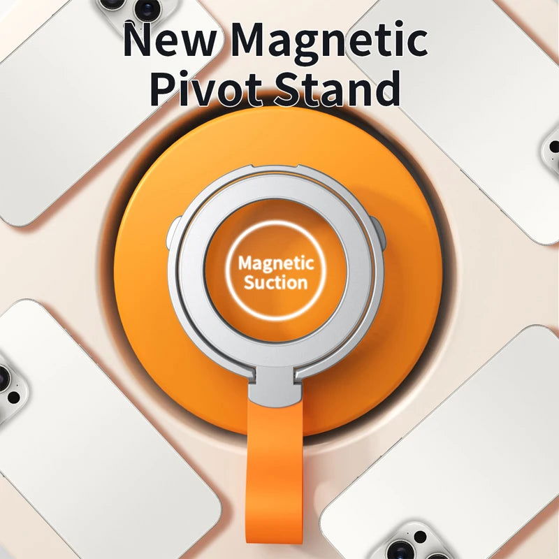 2023 New Strong Magnetic Mobile Phone Holder for Magsafe Accessories Magnet Stand with Strap Bracket for iPhone 13 14 15 Samsung - Slobuy