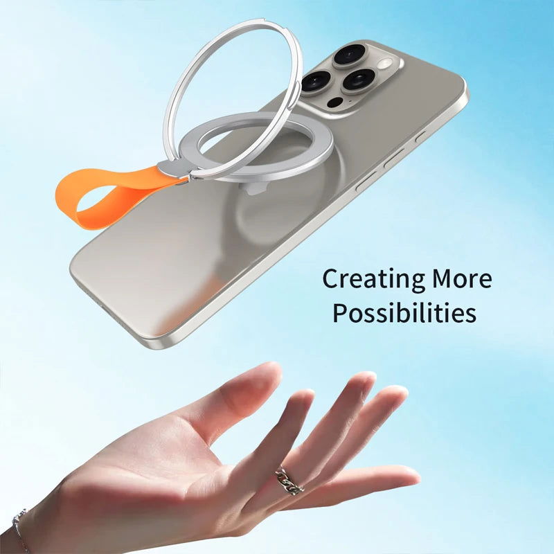 2023 New Strong Magnetic Mobile Phone Holder for Magsafe Accessories Magnet Stand with Strap Bracket for iPhone 13 14 15 Samsung - Slobuy