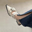2023 New Women Chunky Sandals Summer Shoes Fashion Mid Heels Pointed Toe Party Shoes Brand Casual Shoes Mujer Slippers Zapatos - Slobuy