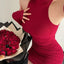 2023 New Women's Mini Dress Sleeveless Pleated Skinny Dress High Neck Lace Up Autumn Black Tight Elastic Party Tank Dresses - Slobuy