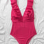 2023 One Piece Swimsuit Women Ruffle Swimwear Push Up Monokini Bodysuit Swimsuit Female Bathing Suit Summer Beach Wear - Slobuy