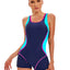 2023 Patchwork Sport One Piece Swimsuit Plus Size Swimwear Women Professional Sport Bathing Suit Surfing Swimsuits Swimming Suit - Slobuy