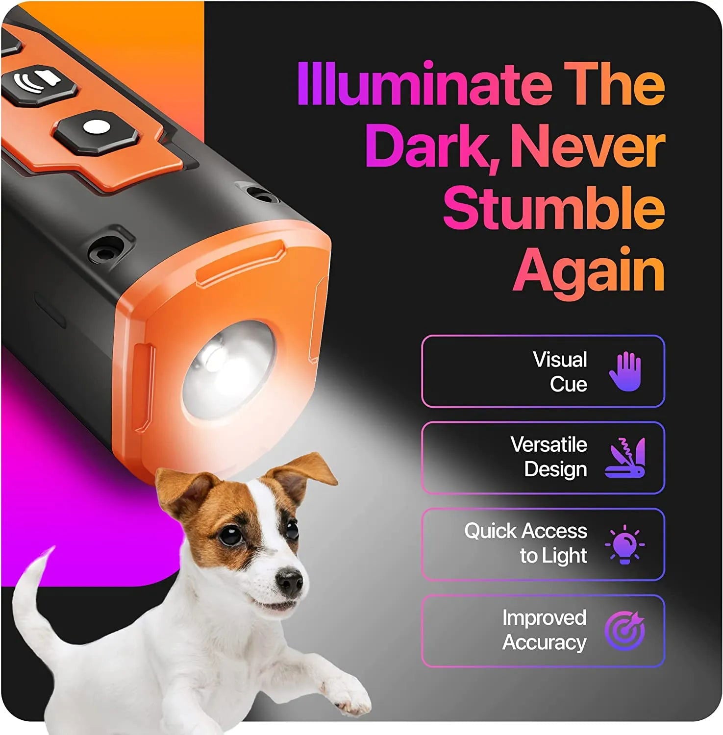 2023 Release Pet Dog Repeller Ultrasonic Dog Training Device Rechargeable Anti Dog Bark Deterrent Device With LED Flashlight - Slobuy