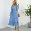 2023 Sping Summer Bohemian Women Maxi Dress Casual Long Sleeve High Waist Beach Woman Chiffon Dresses Floral Vestidoes Mujer New - Slobuy