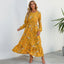 2023 Sping Summer Bohemian Women Maxi Dress Casual Long Sleeve High Waist Beach Woman Chiffon Dresses Floral Vestidoes Mujer New - Slobuy