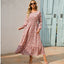 2023 Sping Summer Bohemian Women Maxi Dress Casual Long Sleeve High Waist Beach Woman Chiffon Dresses Floral Vestidoes Mujer New - Slobuy