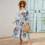 2023 Sping Summer Bohemian Women Maxi Dress Casual Long Sleeve High Waist Beach Woman Chiffon Dresses Floral Vestidoes Mujer New - Slobuy