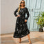 2023 Sping Summer Bohemian Women Maxi Dress Casual Long Sleeve High Waist Beach Woman Chiffon Dresses Floral Vestidoes Mujer New - Slobuy