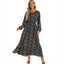 2023 Sping Summer Bohemian Women Maxi Dress Casual Long Sleeve High Waist Beach Woman Chiffon Dresses Floral Vestidoes Mujer New - Slobuy