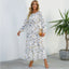2023 Sping Summer Bohemian Women Maxi Dress Casual Long Sleeve High Waist Beach Woman Chiffon Dresses Floral Vestidoes Mujer New - Slobuy