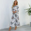2023 Sping Summer Bohemian Women Maxi Dress Casual Long Sleeve High Waist Beach Woman Chiffon Dresses Floral Vestidoes Mujer New - Slobuy
