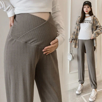 2023 Sports Casual Cotton Maternity Pants Spring Autumn Thin Belly  Clothes for Pregnant Women Preganncy Trousers Clothing - Slobuy