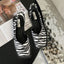 2023 Summer Elegant Ladies Sandals Fashion Ladies Elastic Band Flat Heel Women Shallow Party Shoes Square Heel 35-40 Square Toe - Slobuy