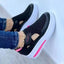 2023 Summer New Breathable Mesh Wedge Casual Sport Shoes Plus Size 43 Non Slip Woman Vulcanize Shoes Platform Women Sneakers - Slobuy