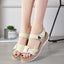 2023 Women Female Ladies Mother Genuine Leather Shoes Sandals Flats Soft Hook Loop Korean Bling Summer Beach Size 35-40 - Slobuy