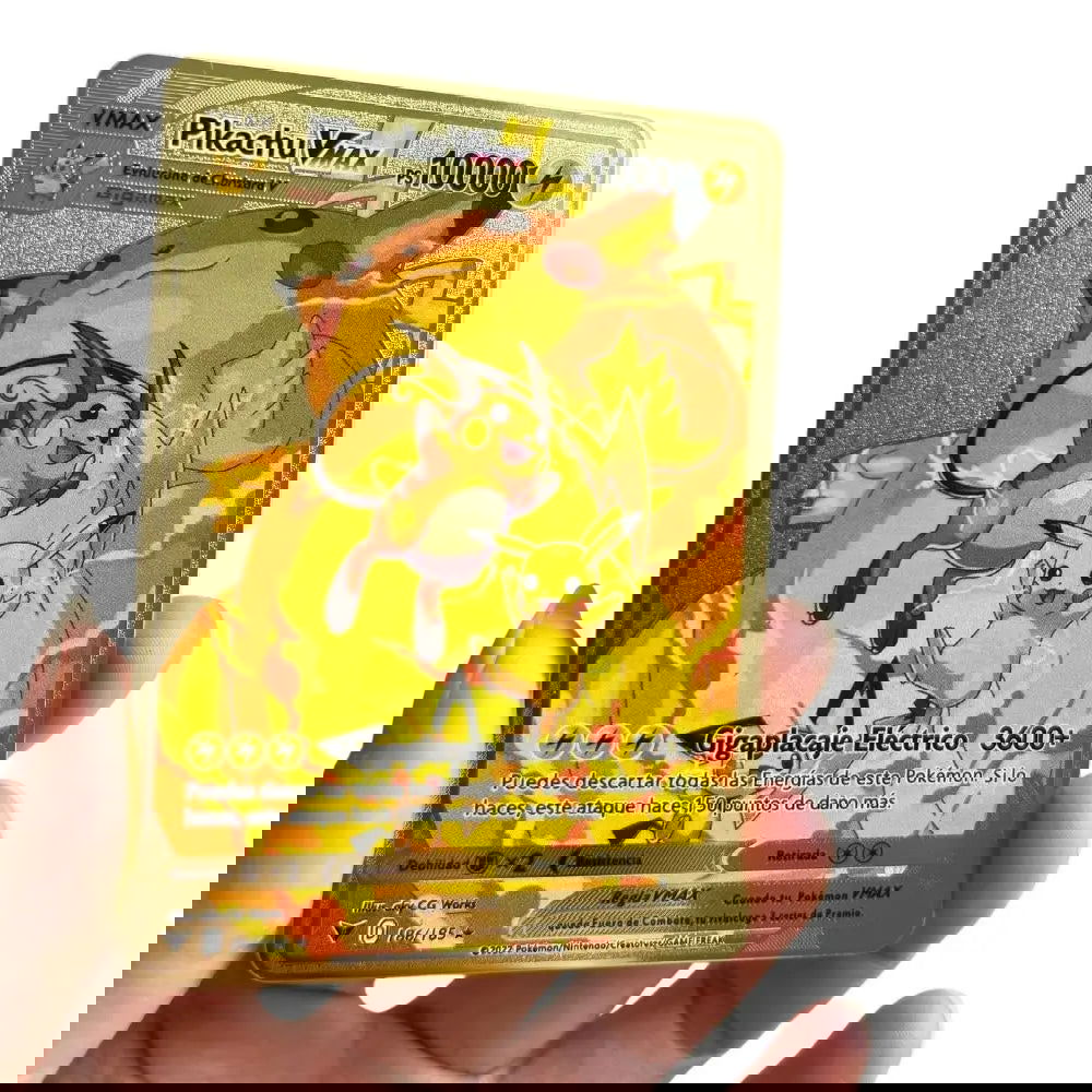 2023 new 10000 Arceus Vmax Gx gold pocket monster card Spanish iron metal Pokmo Letters children's gift game collection card - Slobuy