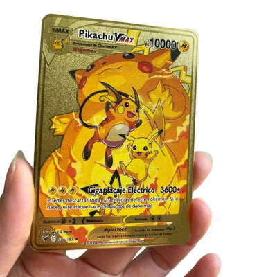 2023 new 10000 Arceus Vmax Gx gold pocket monster card Spanish iron metal Pokmo Letters children's gift game collection card - Slobuy