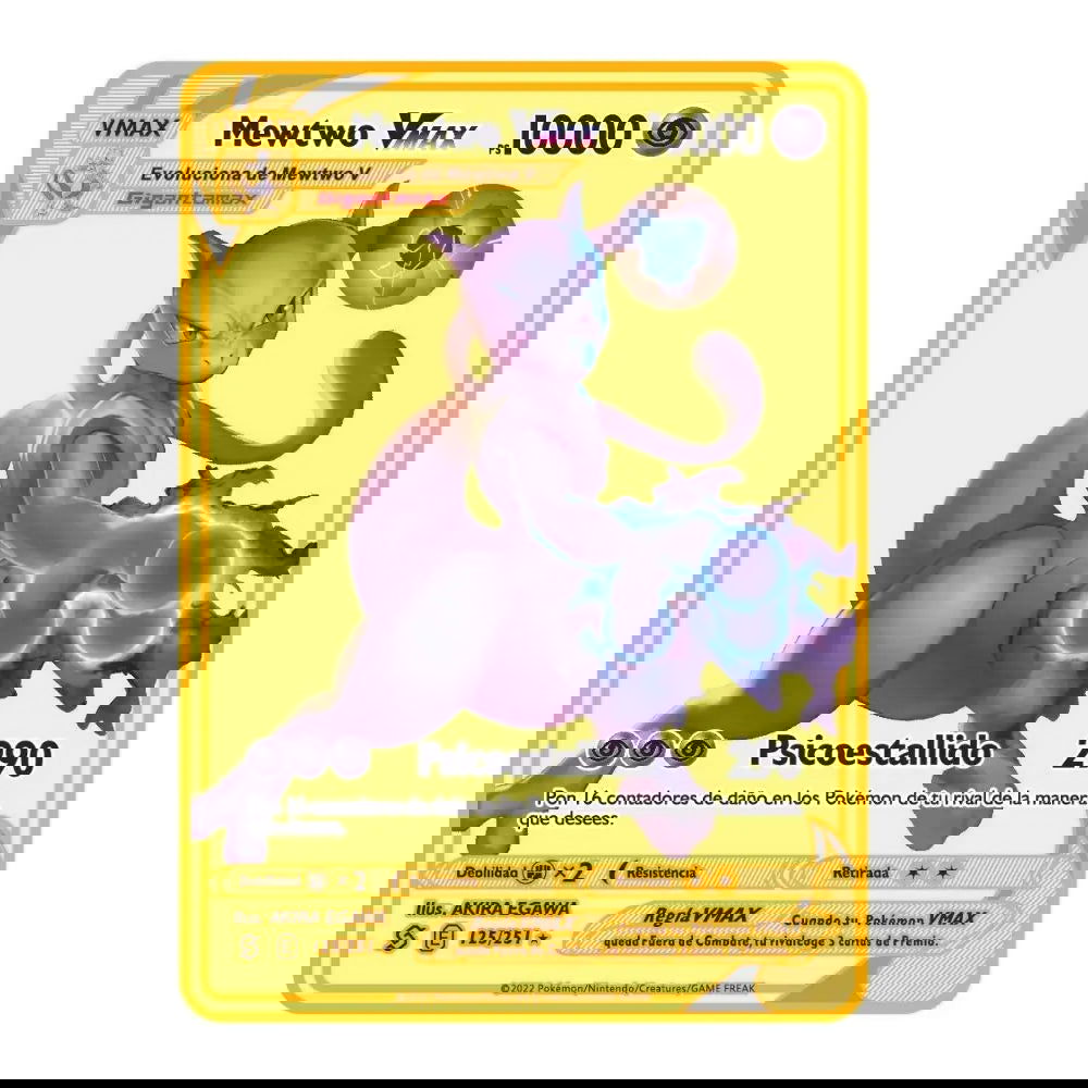 2023 new 10000 Arceus Vmax Gx gold pocket monster card Spanish iron metal Pokmo Letters children's gift game collection card - Slobuy
