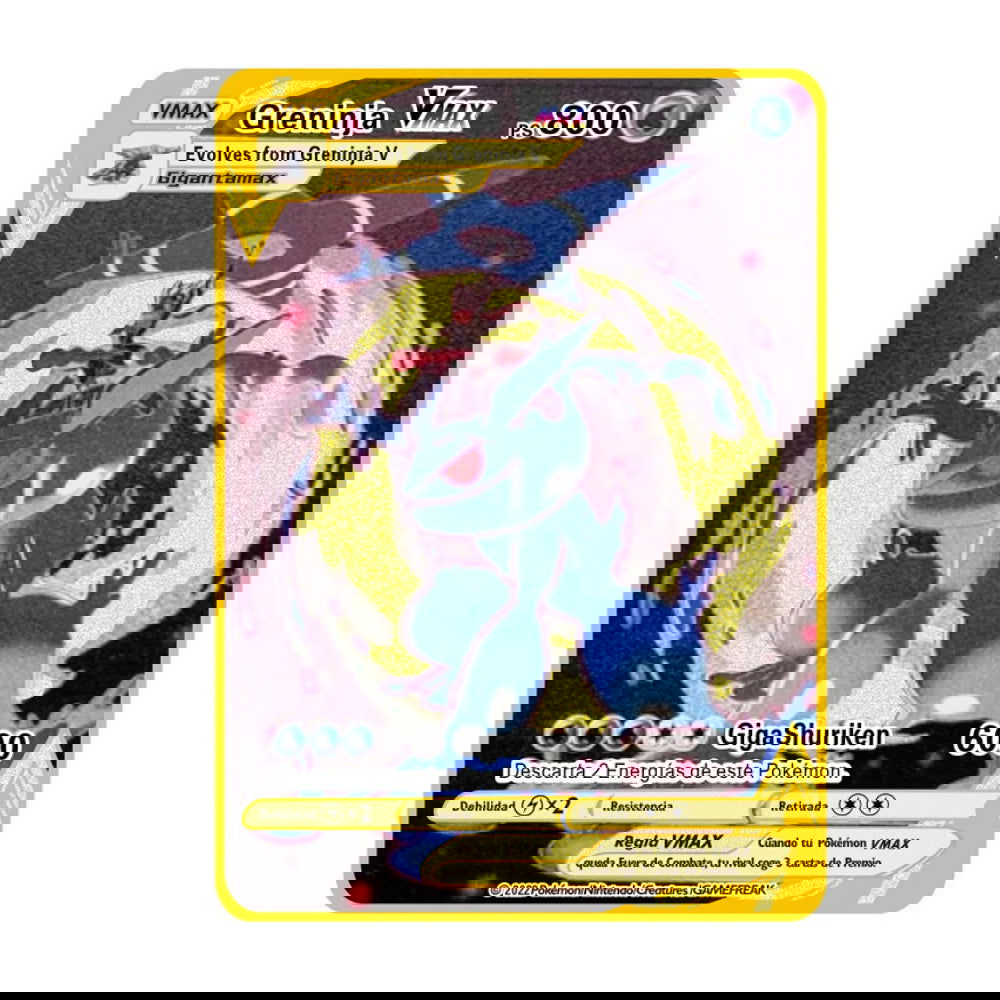 2023 new 10000 Arceus Vmax Gx gold pocket monster card Spanish iron metal Pokmo Letters children's gift game collection card - Slobuy