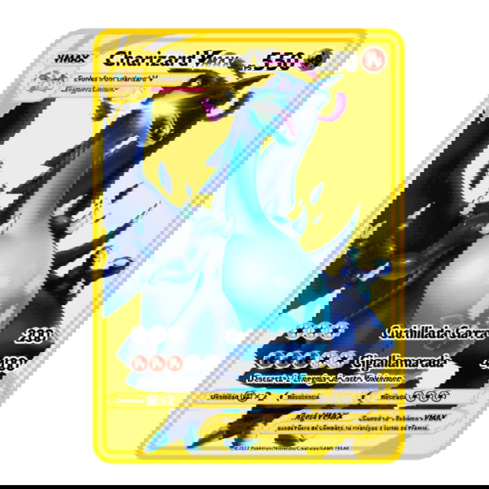 2023 new 10000 Arceus Vmax Gx gold pocket monster card Spanish iron metal Pokmo Letters children's gift game collection card - Slobuy