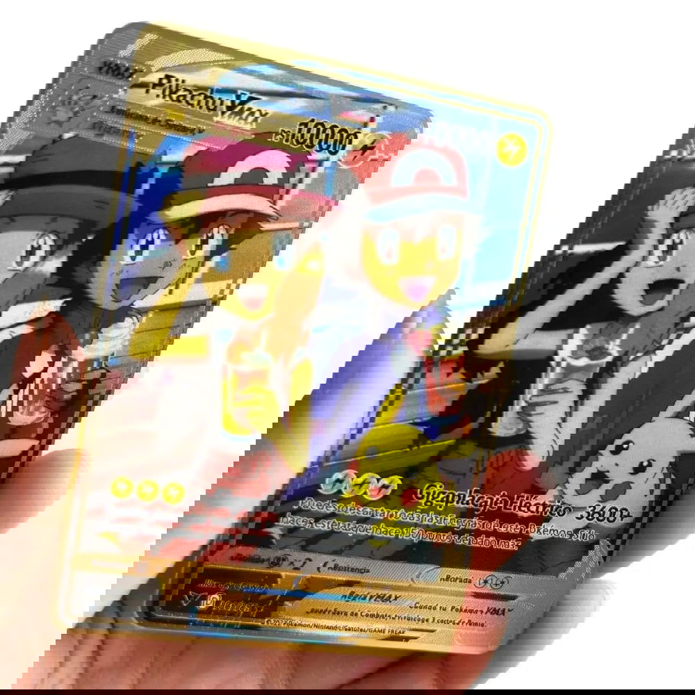 2023 new 10000 Arceus Vmax Gx gold pocket monster card Spanish iron metal Pokmo Letters children's gift game collection card - Slobuy