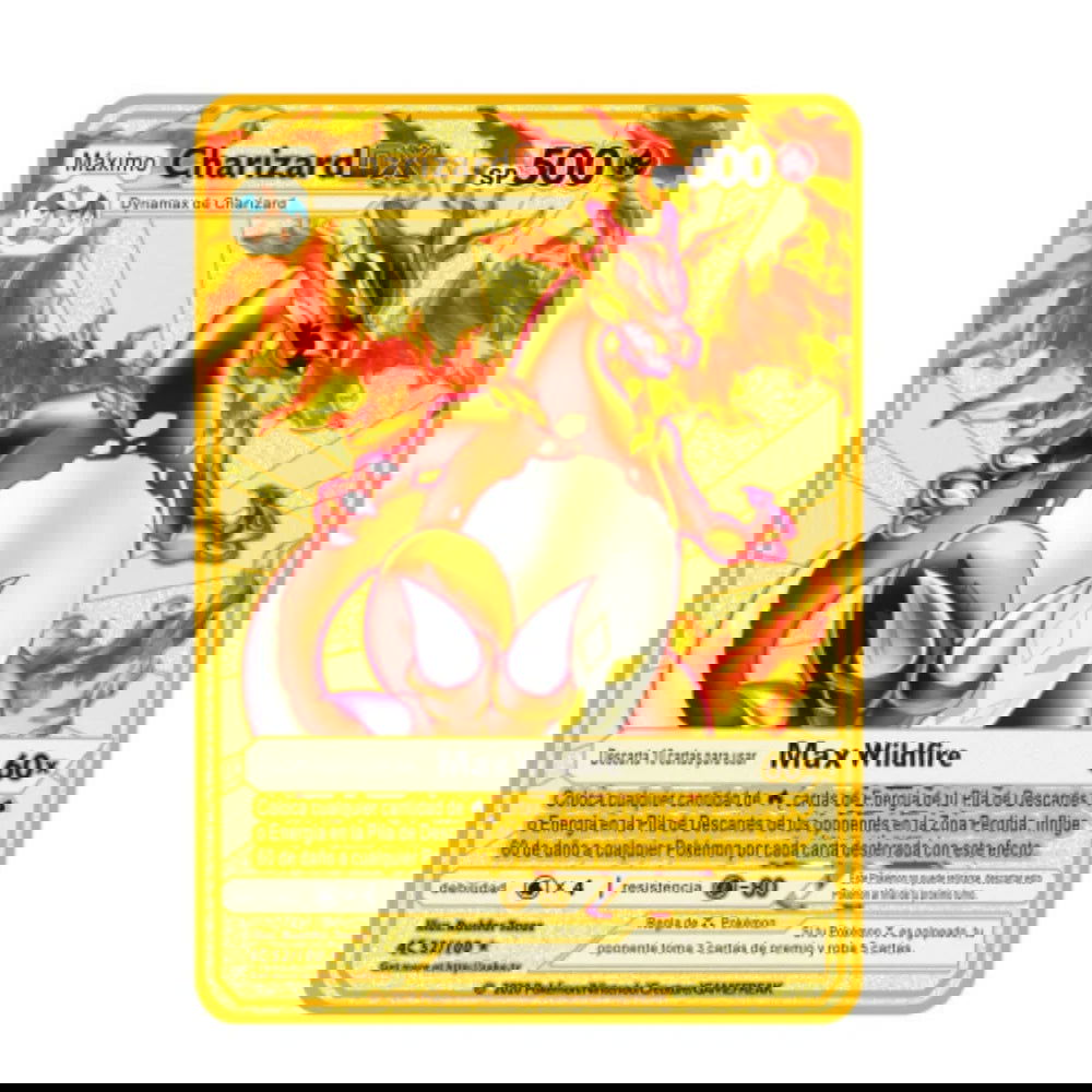 2023 new 10000 Arceus Vmax Gx gold pocket monster card Spanish iron metal Pokmo Letters children's gift game collection card - Slobuy