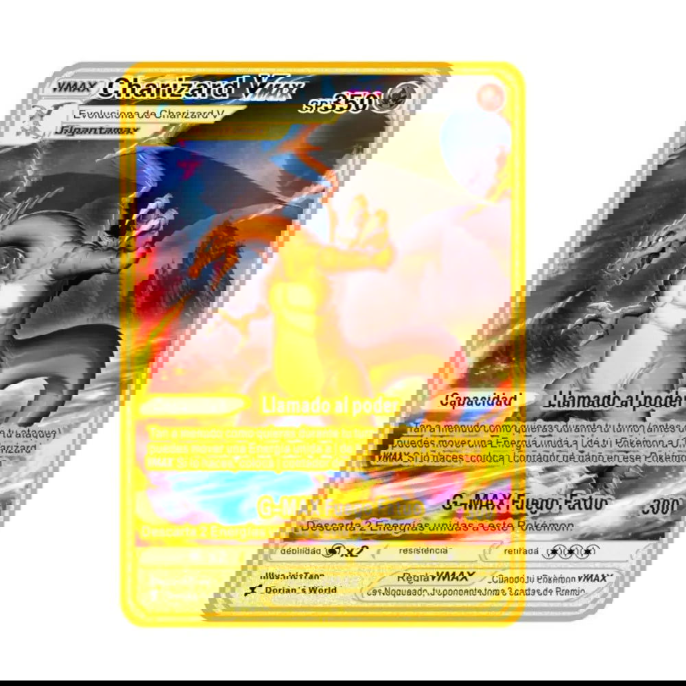 2023 new 10000 Arceus Vmax Gx gold pocket monster card Spanish iron metal Pokmo Letters children's gift game collection card - Slobuy